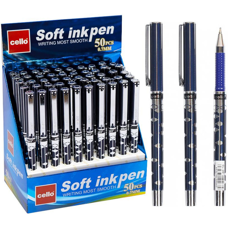 Ручка кулькова CELLO Soft ink (CL281-50), чорнила сині